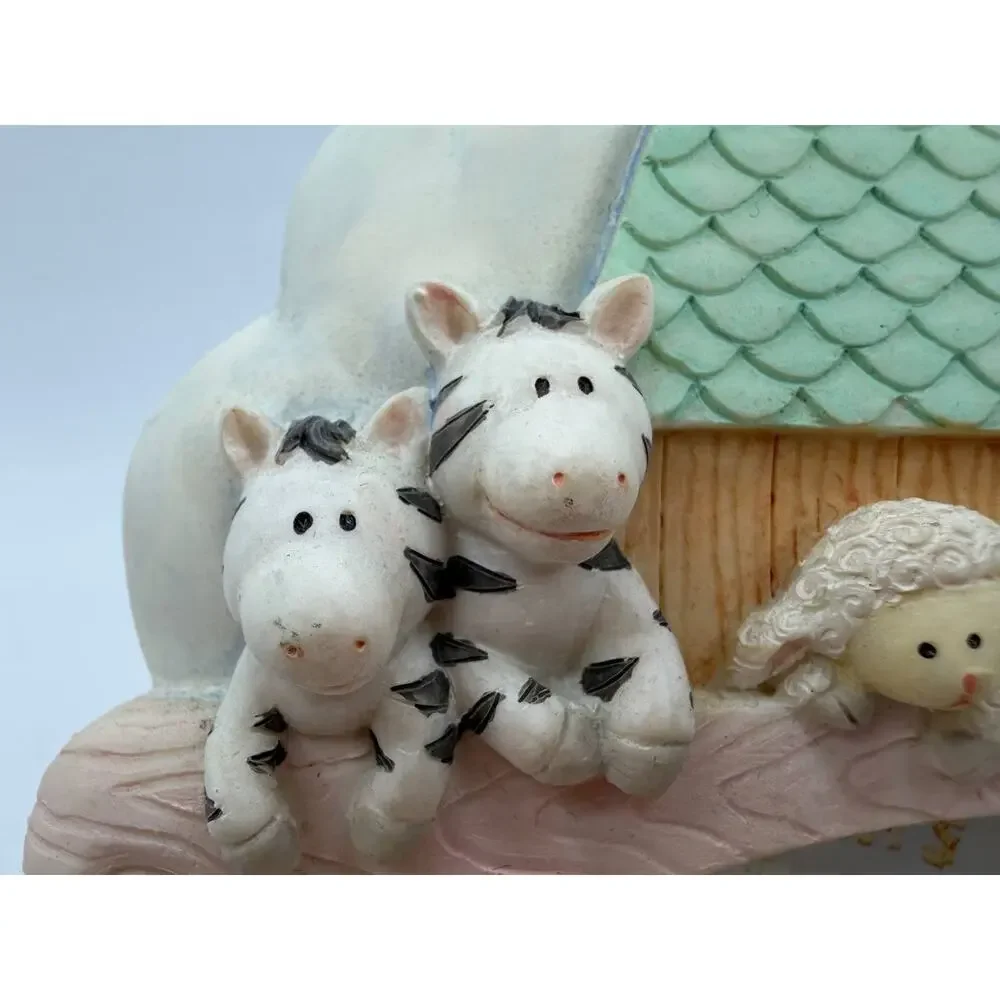 Russ Baby Noah's Menagerie Photo Frame 2.5x3.5 Hand Painted NIB 24329